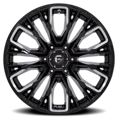Fuel Rebar 6 D849 17x9 +1 6x114.3mm 66.06mm Gloss Black Milled