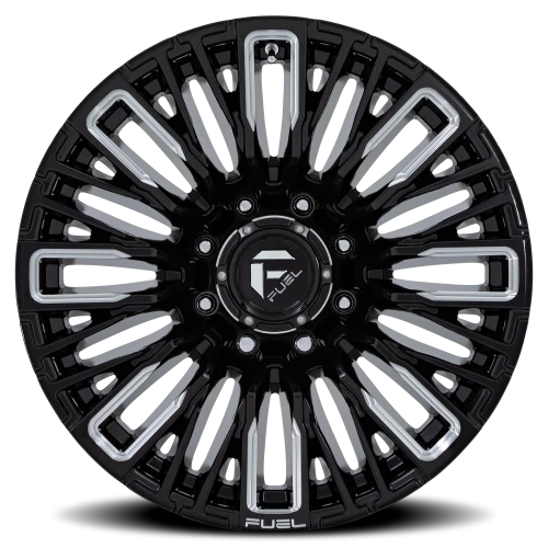 Fuel Rebar 8 D849 20x10 -18 8x165.1mm 125.1mm Gloss Black Milled
