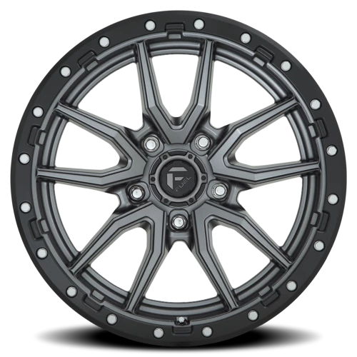 Fuel Rebel D680 20x9 +20 5x127mm 71.5mm Matte Gunmetal Black Bead Ring