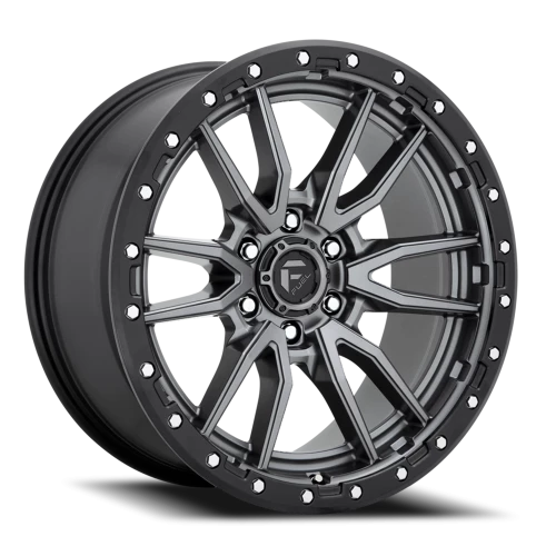 Fuel Rebel D680 22x10 -13 6x135mm 87.1mm Matte Gunmetal Black Bead Ring