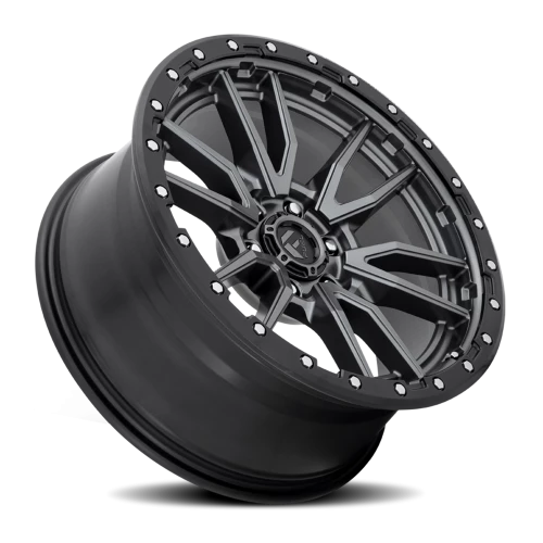 Fuel Rebel D680 20x9 +20 6x135mm 87.1mm Matte Gunmetal Black Bead Ring