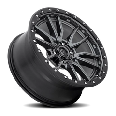 Fuel Rebel D680 18x9 +20 6x139.7mm 106.1mm Matte Gunmetal Black Bead Ring