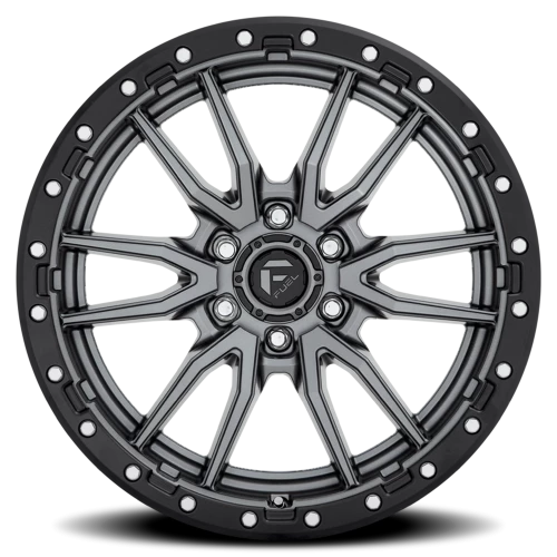 Fuel Rebel D680 18x9 +20 6x114.3mm 66.06mm Matte Gunmetal Black Bead Ring