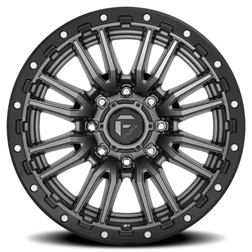 Fuel Rebel D680 20x10 -18 8x180mm 124.3mm Matte Gunmetal Black Bead Ring