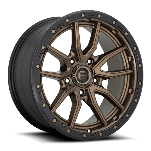 Fuel Rebel D681 20x9 +1 5x127mm 71.5mm Matte Bronze Black Bead Ring