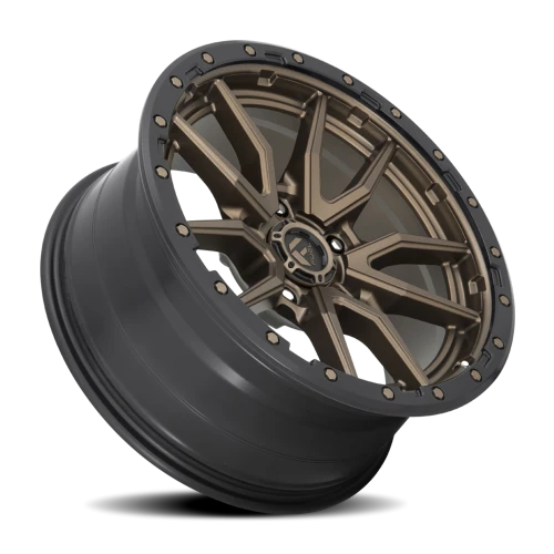 Fuel Rebel D681 17x9 -12 5x114.3mm 72.56mm Matte Bronze Black Bead Ring