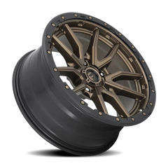 Fuel Rebel D681 17x9 +1 5x150mm 72.5mm Matte Bronze Black Bead Ring