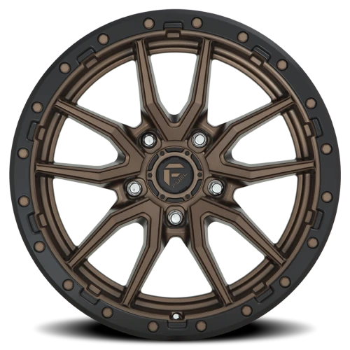 Fuel Rebel D681 18x9 +20 5x150mm 110.2mm Matte Bronze Black Bead Ring