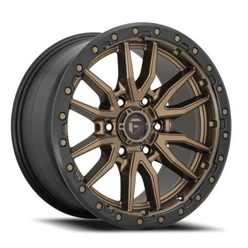 Fuel Rebel D681 17x9 +1 6x135mm 87.1mm Matte Bronze Black Bead Ring