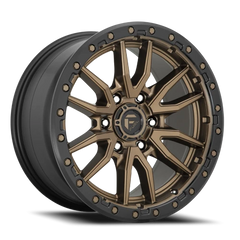 Fuel Rebel D681 18x9 +1 6x139.7mm 106.1mm Matte Bronze Black Bead Ring