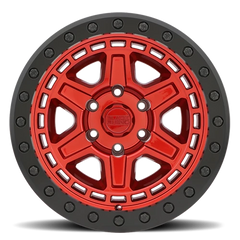 Black Rhino Reno Beadlock RD 17x8.5 -30 6x139.7mm 112.1mm Candy Red Black Ring-Black Bolts