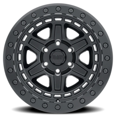 Black Rhino Reno Beadlock BK 17x8.5 -30 6x139.7mm 112.1mm Matte Black Black Bolts
