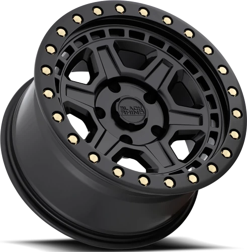 Black Rhino Reno BK 17x9 +0 5x127mm 71.6mm Matte Black Brass Bolts