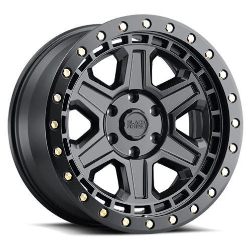 Black Rhino Reno BK 17x9 -12 6x139.7mm 112.1mm Matte Black Brass Bolts