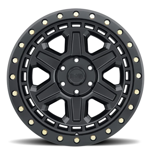 Black Rhino Reno BK 17x9 +0 6x135mm 87.1mm Matte Black Brass Bolts