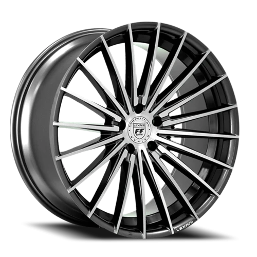 Lexani Wheels Ressa 681 MB 22x10.5 +35 5x127mm 74.1mm Gloss Black Machined Face