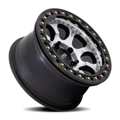 KMC Riot Beadlock KM237 SBM 17x8.5 +0 6x135mm 87.1mm Satin Black Machined Face-Black Windows-Black Ring