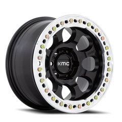 KMC Riot Beadlock KM237 SBM 17x9 -38 5x127mm 71.5mm Satin Black Machined Ring