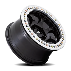 KMC Riot Beadlock KM237 SBM 17x9 -38 5x127mm 71.5mm Satin Black Machined Ring