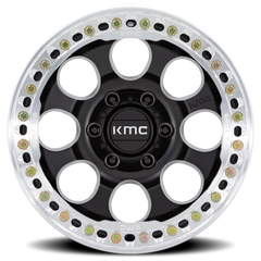 KMC Riot Beadlock KM237 SBM 17x9 -12 5x127mm 71.5mm Satin Black Machined Ring