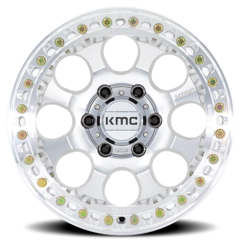 KMC Riot Beadlock KM237 SL 17x9 -12 5x127mm 71.5mm Machined Silver