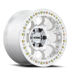 KMC Riot Beadlock KM237 SL 17x9 -38 6x139.7mm 108mm Machined Silver