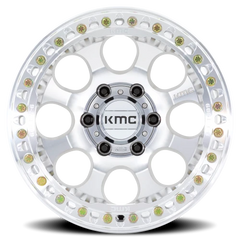 KMC Riot Beadlock KM237 SL 17x9 -12 6x139.7mm 108mm Machined Silver