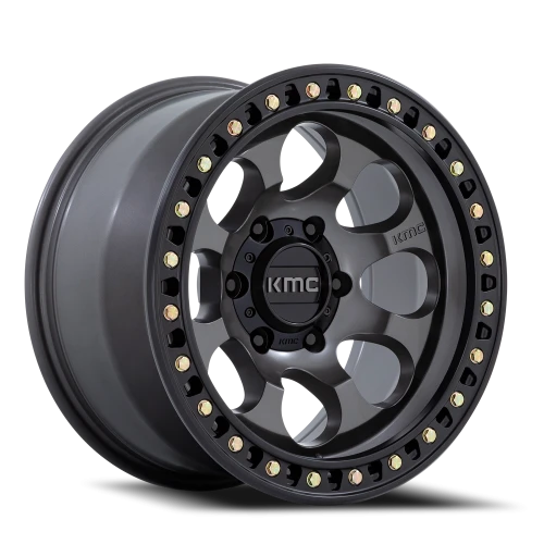 KMC Riot SBL KM550 AB 18x9 +18 6x114.3mm 66.06mm Anthracite Satin Black Lip