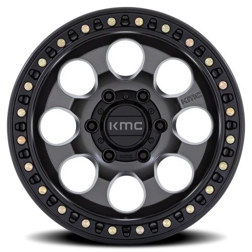 KMC Riot SBL KM550 AB 18x9 +18 6x114.3mm 66.06mm Anthracite Satin Black Lip