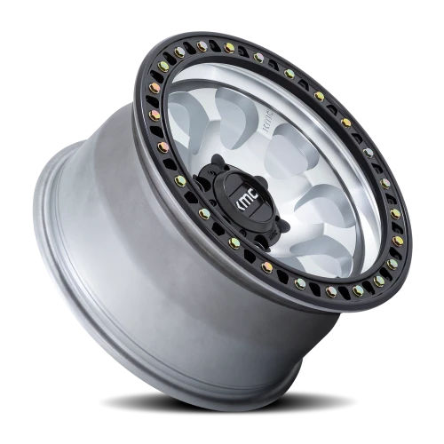 KMC Riot SBL KM550 DB 17x9 -12 5x127mm 71.5mm Machined Silver Satin Black Lip