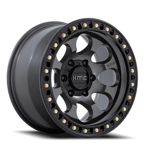 KMC Riot SBL KM550 AB 17x8.5 +10 5x127mm 71.5mm Anthracite Satin Black Lip