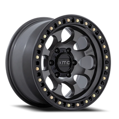KMC Riot SBL KM550 AB 17x8.5 +10 5x127mm 71.5mm Anthracite Satin Black Lip
