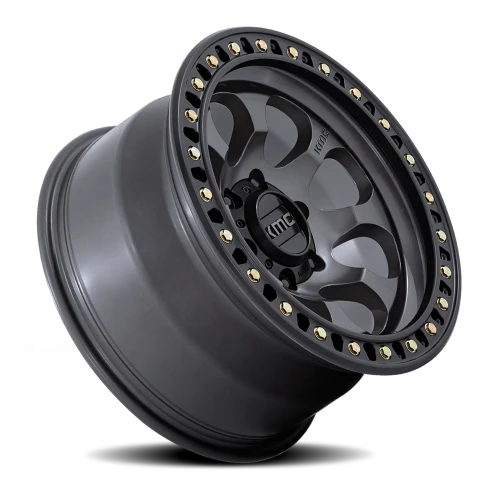 KMC Riot SBL KM550 AB 17x8.5 +10 5x127mm 71.5mm Anthracite Satin Black Lip