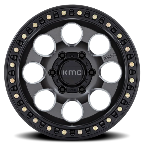 KMC Riot SBL KM550 AB 17x8.5 +10 5x127mm 71.5mm Anthracite Satin Black Lip