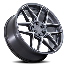 Niche Rise NC281 22x10.5 +18 5x115mm 71.5mm Anthracite Machined Face