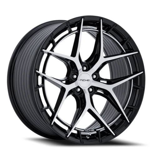 Niche Riviera NC286 BD 20x11 +43 5x120mm 72.56mm Gloss Black Machined Face