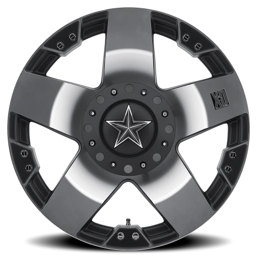 XD Series Rockstar XD775 M 22x9.5 +12 8x165.1mm 130.81mm Machined Silver Black Windows