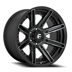 Fuel Rogue D708 20x9 +1 5x139.7mm 78mm Machined  Double Dark Tint
