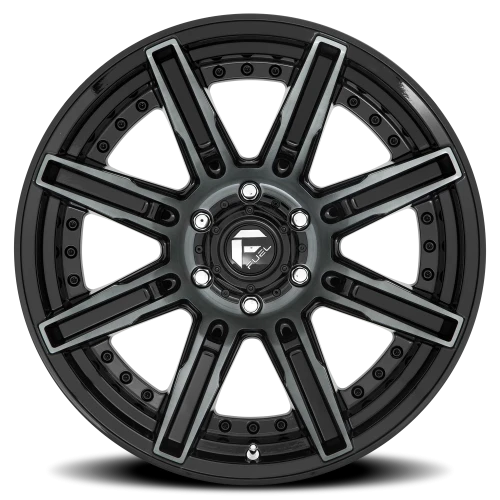 Fuel Rogue D708 20x10 -18 6x135mm 87.1mm Machined  Double Dark Tint