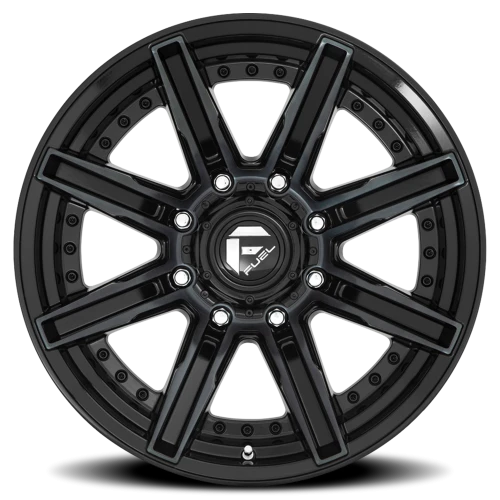 Fuel Rogue D708 20x10 -18 8x180mm 124.2mm Machined  Double Dark Tint