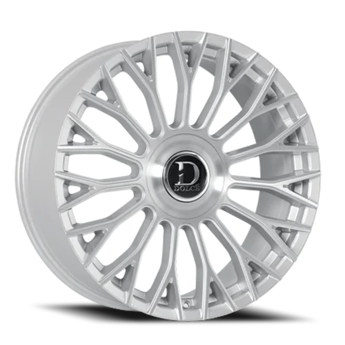 Dolce Luxury Roma GSBF 22x9.5 +18 6x135mm 106.2mm Gloss Silver Brushed Face