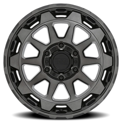 Black Rhino Rotor GY 20x9 -18 5x127mm 71.6mm Matte Gunmetal Brushed Tinted Face