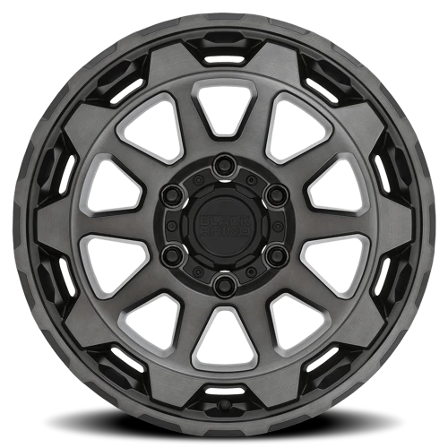 Black Rhino Rotor GY 20x9 +12 6x139.7mm 112.1mm Matte Gunmetal Brushed Tinted Face