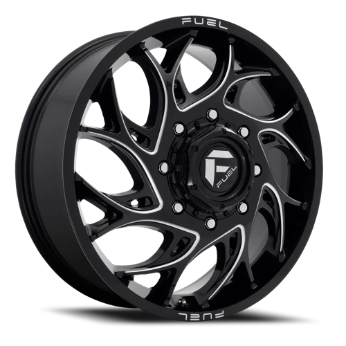 Fuel Runner Dually D741 20x8.25 +105 8x210mm 154.3mm Gloss Black Milled