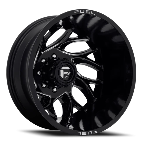 Fuel Runner Dually D741 22x8.25 -202 8x200mm 142.2mm Gloss Black Milled