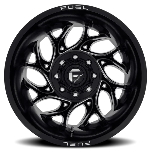 Fuel Runner Dually D741 22x8.25 -202 8x200mm 142.2mm Gloss Black Milled