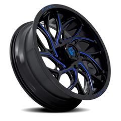 Fuel Runner UTV D778 22x7 +0 4x137mm 110.2mm Gloss Black Milled Candy Blue