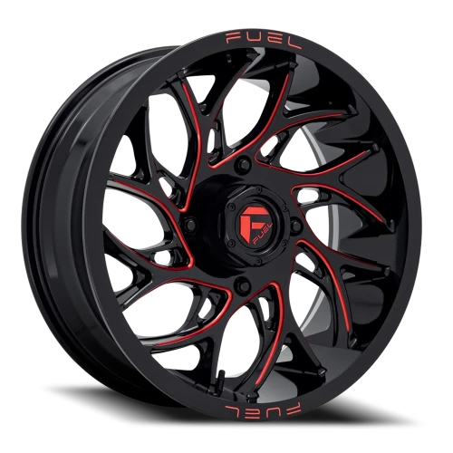 Fuel Runner UTV D779 20x7 +13 4x156mm 132mm Gloss Black Milled Candy Red