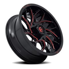 Fuel Runner UTV D779 20x7 +13 4x156mm 132mm Gloss Black Milled Candy Red