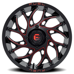 Fuel Runner UTV D779 24x7 +13 4x137mm 110.2mm Gloss Black Milled Candy Red